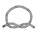 Running knot on a white background. Vector illustration Isolated Royalty Free Stock Photo