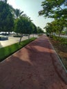 Running lane in Seeb beach park, Muscat, Oman