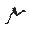 Running legs, abstract isolated vector silhouette, side view Royalty Free Stock Photo