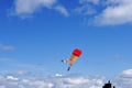 Running Legs Kite in the Blue Skies Royalty Free Stock Photo