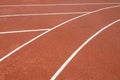 The running line track rubber lanes Royalty Free Stock Photo