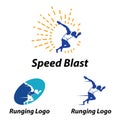 Running Logo Speed Blast Symbol Illustration