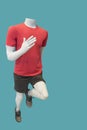 Running male mannequin