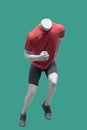 Running male mannequin