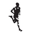 Running man, abstract vector silhouette Royalty Free Stock Photo