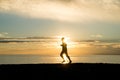 A running man on the beach Royalty Free Stock Photo