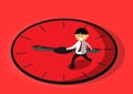 Running man on clock vector