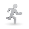 Running man 3d icon of person Royalty Free Stock Photo