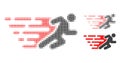 Running Man Halftone Dotted Icon