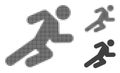 Running Man Halftone Dotted Icon