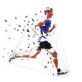 Running man, polygonal geometric illustration Royalty Free Stock Photo