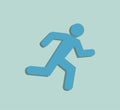 Running man person flat icon Royalty Free Stock Photo