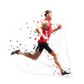 Running man, polygonal geometric illustration Royalty Free Stock Photo
