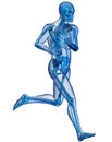 Running man seen on x-ray Royalty Free Stock Photo