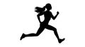 Running man silhouette. Sport activity icon sign or symbol. Athlete logo. Athletic sports.