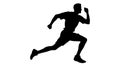 Running man silhouette. Sport activity icon sign or symbol. Athlete logo. Athletic sports.