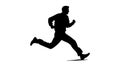 Running man silhouette. Sport activity icon sign or symbol. Athlete logo. Athletic sports. Royalty Free Stock Photo