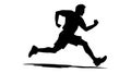 Running man silhouette. Sport activity icon sign or symbol. Athlete logo. Athletic sports. Royalty Free Stock Photo