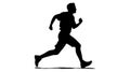 Running man silhouette. Sport activity icon sign or symbol. Athlete logo. Athletic sports.
