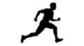 Running man silhouette. Sport activity icon sign or symbol. Athlete logo. Athletic sports. Royalty Free Stock Photo