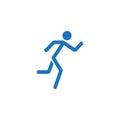 Running man solid icon, fast and fitness sport