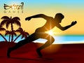 Running Man for Sports concept. Royalty Free Stock Photo