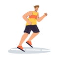 Running man. Vector image of runner at marathon