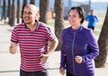 Running mature couple Royalty Free Stock Photo