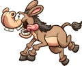 Crazy running cartoon mule