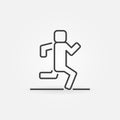 Running outline vector icon