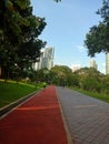 Running path in the city Royalty Free Stock Photo