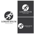 Running people logo vector template Royalty Free Stock Photo