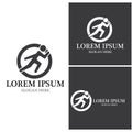 Running people logo vector template Royalty Free Stock Photo