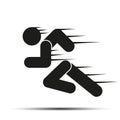 Running people in motion. Simple symbol of run Royalty Free Stock Photo