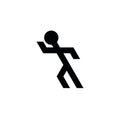 Running people. Simple symbol of run isolated on a white background. Royalty Free Stock Photo