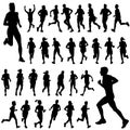 Running people vector