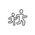 Running person line icon Royalty Free Stock Photo