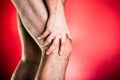 Running physical injury, knee pain Royalty Free Stock Photo