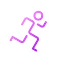 Running pixel perfect gradient linear ui icon
