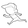 Running player icon, outline style