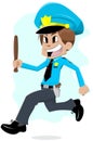 Running policeman