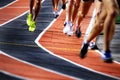 Running a Race on a Track Sports Competition