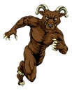 Running ram mascot Royalty Free Stock Photo