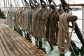 Running rigging of a sailing ship