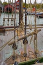 Running rigging of a sailing ship