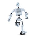 Running robot. . Contains clipping path Royalty Free Stock Photo