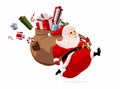 Running Santa Claus Royalty Free Stock Photo