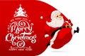 Santa Claus carrying huge bag Royalty Free Stock Photo