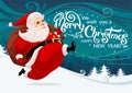 Running Santa Claus Royalty Free Stock Photo