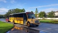 A running school bus Royalty Free Stock Photo